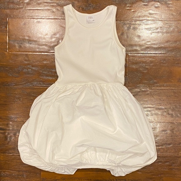 Zara Other - Zara Kids Crisp White Sleeveless Bubble Dress Size Girls 8